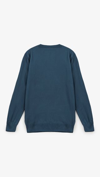Джемпер однотонний чоловічий Demos PB003 XL Джинсовий shop (2000999279669) | Зображення 3