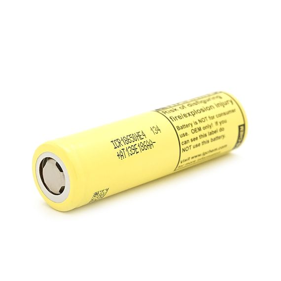 Акумулятор 18650 Li-Ion LG LGDBFIE41865 (LG HE4), 2500mAh, 20A, 4.2 / 3.6 / 2.5V, жовті | Зображення 1