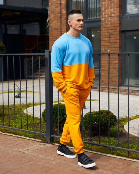 Костюм патриот свитшот Желто-синий S XL | Зображення 2