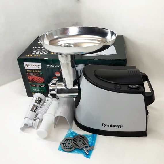 Электрическая универсальная мясорубка Rainberg, Мясорубка для мясных изделий, Домашняя электромясорубка QS-15 | Зображення 9