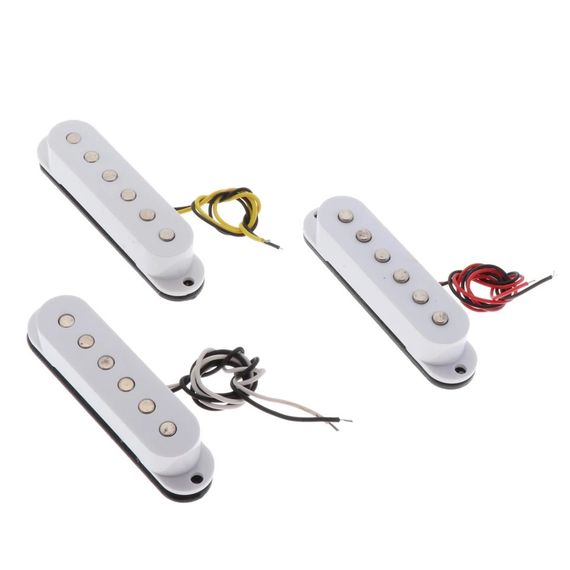 Set білих синглів датчики Келеміка для електрогітари Fender Stratocaster squer Cort Ibanes Shur LTD ESP | Зображення 3