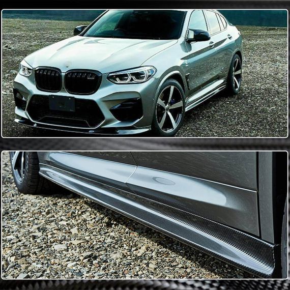 Накладки на пороги V1 (для F97/G01 M-Sport 2018-2021, Карбон) для BMW X3 G01 2018- рр | Зображення 5