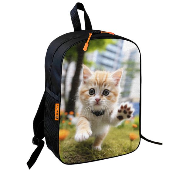 Рюкзак школьный детский 36х27см с котиком,принтом котенка для мальчика/девочки (00674)
