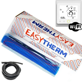 Комплект нагрівальний мат для теплої підлоги Easytherm 200 Вт/м2 + терморегулятор c Wi-Fi 5,0 м2 (1000 Вт)