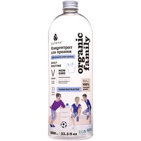 Гель для стирки Purenn Organic Family Daily Routine для цветных и белых вещей с Малиной 1 л (4751024880432)