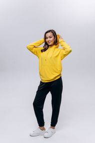 Худи жіноче (unisex) жовте двохнитка