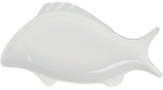 Блюдо порцелянове "White Fish" 36см, біле