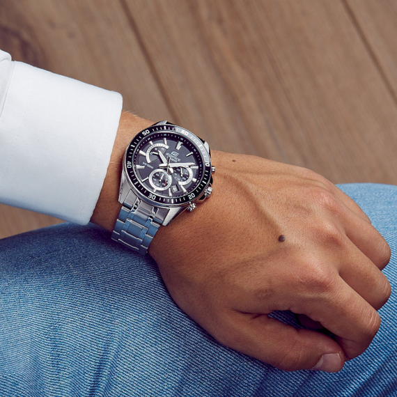 Годинники чоловічі кварцові наручні Оригінал Casio Edifice EFR-552D-1AVUEF на сталевому браслеті (модуль 5490) | Зображення 7