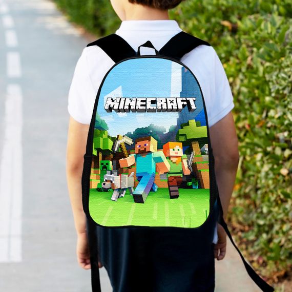 Рюкзак детский майнкрафт "Minecraft" 34х27см,городской ранец для мальчика с принтом (00310)