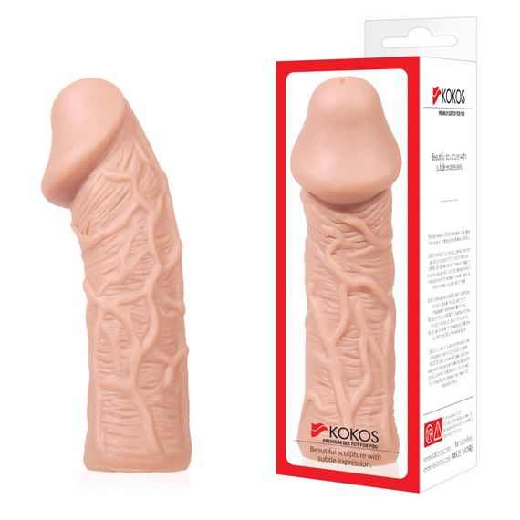 Насадка на член Kokos Extreme Sleeve ES.05 розмір M, потовщувальна, стимулюючий рельєф | Зображення 2