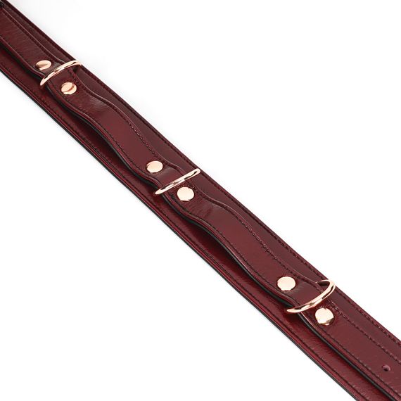 Фіксатори для стегон Liebe Seele Wine Red Thigh Cuffs S Size, натуральна шкіра | Зображення 5