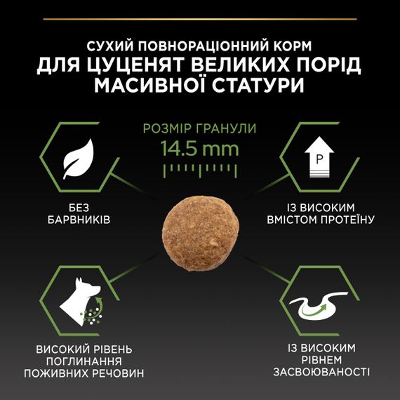 Сухой корм для щенков крупных пород с курицей Purina Pro Plan Puppy Large Robust Healthy Start 12 кг | Зображення 6