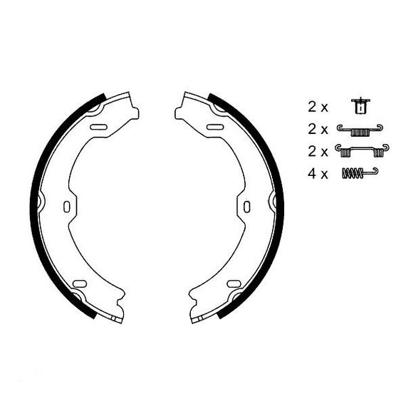 Тормозные колодки Bosch барабанные задние MERCEDES W221 "05 0986487725 | Зображення 1