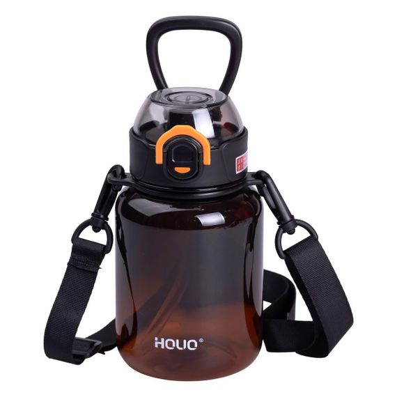 Бутылка для воды многоразовая 700 мл бутылочка с трубочкой для спорта и школы 16.5 см Синяя HP-14-32B