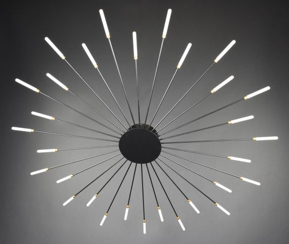 Люстра світлодіодна стельова LED світильник для квартири на стелю лед 27945 Чорний 8х125х125 см.