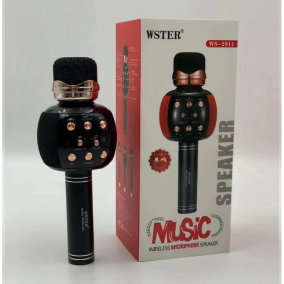 Беспроводной караоке микрофон с динамиком 5 тембров USB AUX FM Wster WS-2911 | Зображення 3