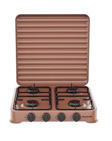 Плита настольная газовая VILgrand VGP-4042 BROWN 4 кВт коричневая