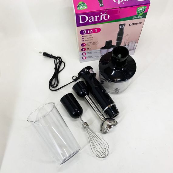 Занурювальний блендер для овочів Dario DB0847 800 Вт, Багатофункціональний блендер EL-41 | Зображення 8