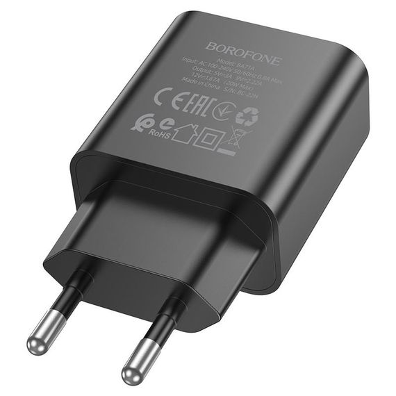 МЗП Borofone BA71A PD20W (1USB-C) Чорний | Зображення 1