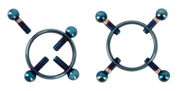 Затискачі для сосків - Bad Kitty Nipple Jewellery Blue Sex Aura | Зображення 4