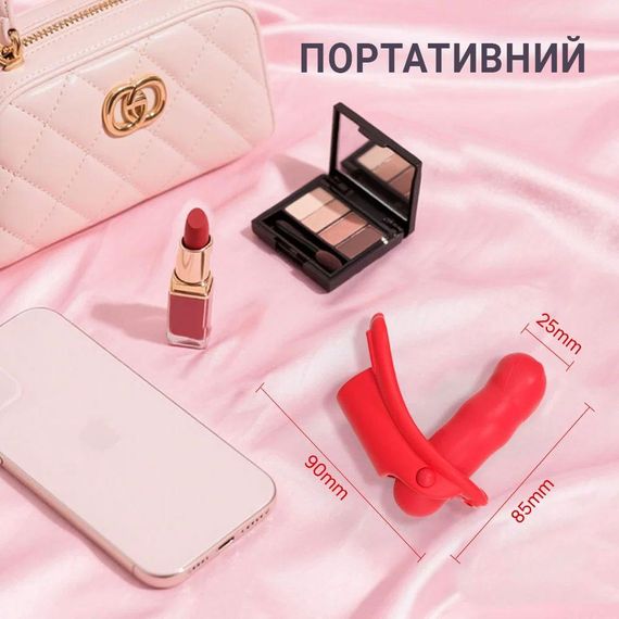 Силіконовий вібратор куля для жінок 8.5 см з акумулятором Червоний | Зображення 3