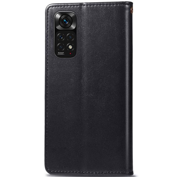 Шкіряний чохол-книжка GETMAN Gallant (PU) для Xiaomi Redmi Note 11 (Global) / Note 11S Штучна шкіра, Слот для візитки, Чорний | Зображення 3