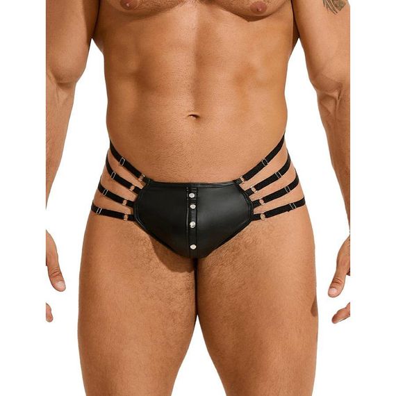 Труси чоловічі Star Night, з чотирма рядами лямок, чорні, XL Sex Aura | Зображення 2