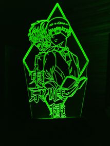 Акриловий світильник-нічник Кен Канекі 2 (Ken Kaneki) зелений tty-n000906