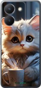 Чохол на Vivo Y36 4G Білий кіт "5646u-3418-2448"