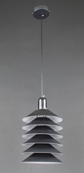 Люстра підвісна на 1 лампочку 27136 Чорний 40-150х20х20 см. | Зображення 3