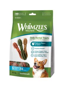 Ласощі для чищення зубів у собак середніх порід Whimzees Toothbrush S, 24 шт