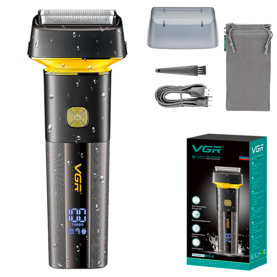 Электробритва VGR V-355 шейвер, двойное лезвие, выдвижной триммер, LED дисплей