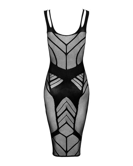Полупрозрачное платье меди Obsessive D609 dress S/M/L, black, Черный, S/M/L | Зображення 5