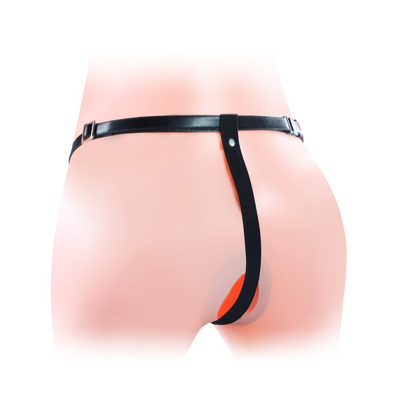 Подвійний страпон Lovetoy Unisex Hollow Double Penetrator, тілесний | Зображення 3