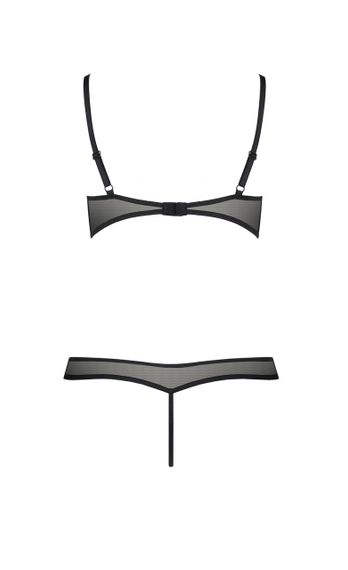 Комплект білизни з відкритим доступом HEIDI SET WITH OPEN BRA black S/M - Passion | Зображення 3