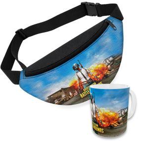 Детский набор PUBG сумка-бананка + керамическая кружка с принтом (5654)