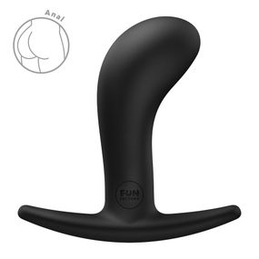 Анальная пробка Fun Factory BOOTIE S, фиолетовая, диаметр 2,8 см, тонкий ограничитель, Черный, M
