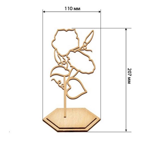 Набор для витражной живописи по номерам "Ипомея" FDSGK-018 | Зображення 1