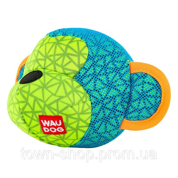 Игрушка для собак WAUDOG Fun, "Обезьяна", Ш 16 см, Дл 10 см голубой | Зображення 1