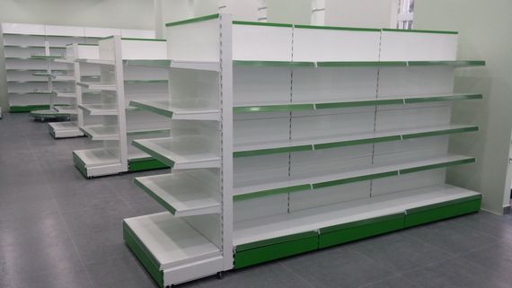 Пристінний стелаж 205/100/50/40*4 білого кольору, Красный | Зображення 1