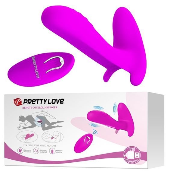 Вібробабочка з стимулятором клітора PRETTY LOVE-Remote Control Massager, BI - 014850W Sex Aura