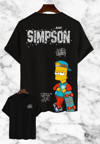 Футболка чоловіча з принтом повсякденна XL Чорний