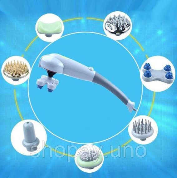 Ручной вибрационный массажер универсальный для всего тела Maxtop Magic Massager 8 в 1 Вибромассажер с инфракрасным излучением и | Зображення 4