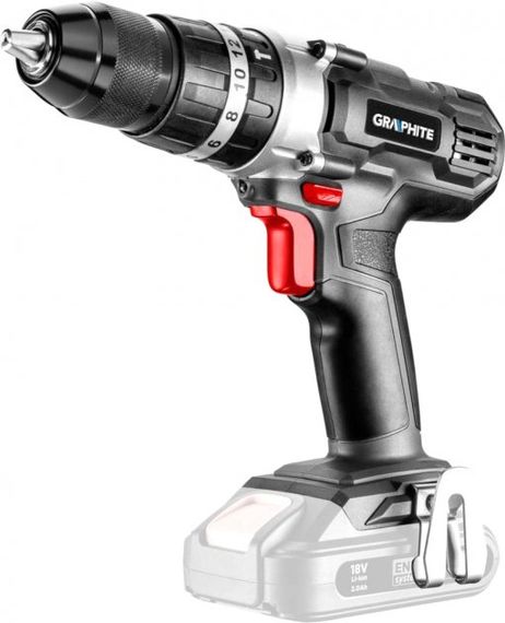 Шуруповерт-дриль GRAPHITE Energy + 18 В з ударом без АКБ та ЗП 58G010