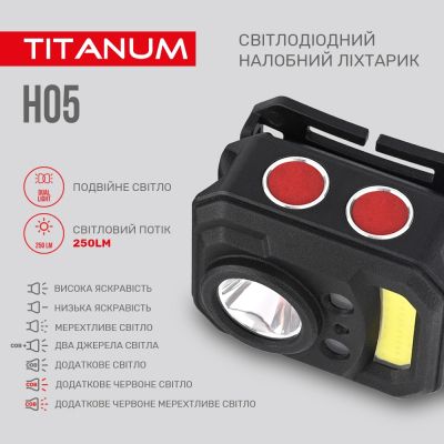 Фонарь TITANUM 250Lm 6500K (TLF-H05) | Зображення 3