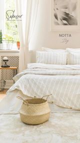 Постільна білизна Saheser Stonewashed Ranforce 200 х 220 см Notta Bej