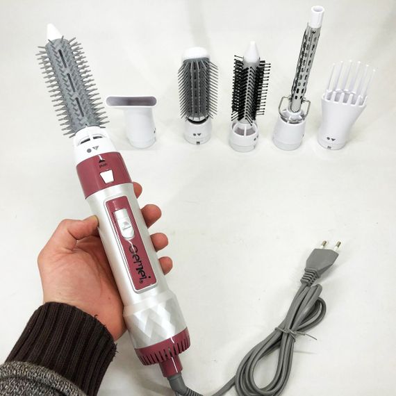 Универсальная многофункциональная фен-расческа для волос Gemei GM-4836 7 в 1, Фены для сушки волос BJ-71 | Зображення 1