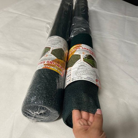 Затіняюча сітка 110 г/м2 90% для паркану 1*10 м сітка для тіні захисна парканна сітка | Зображення 1