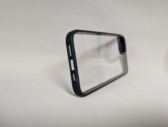 Чехол для iPhone 14 Plus / Айфон 14 Плюс, Protection Case, прозрачная спинка, противоударный, TPU, черный | Зображення 1