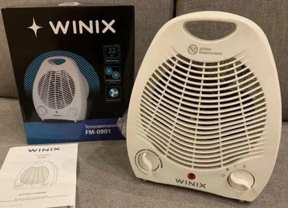 Напольный тепловентилятор обогреватель Winix FM-0901 дуйчик белый 2000 Вт | Зображення 2